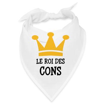 Der König von Cons - Bandana - Weiß - Vorne