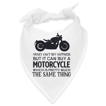 Geld kann nicht kaufen, aber es kann ein Motorrad kaufen - Bandana - Weiß - Vorne