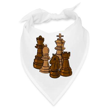 schach figuren sport - Bandana - Weiß - Vorne