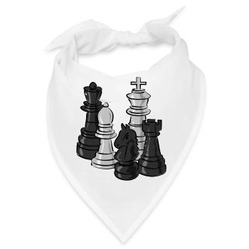 schach figuren sport - Bandana - Weiß - Vorne