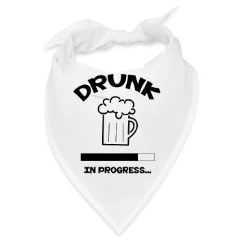 Drunk in progress... - Bandana - Weiß - Vorne