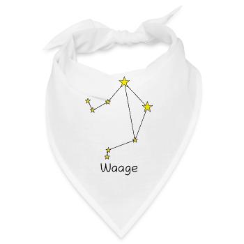 Sternzeichen Waage - Bandana - Weiß - Vorne