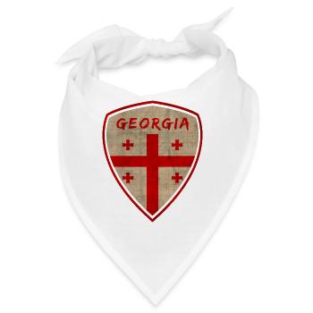 Georgien Vintage Wappen / Geschenk Tiflis - Bandana - Weiß - Vorne