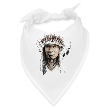 Indianer - Bandana - Weiß - Vorne