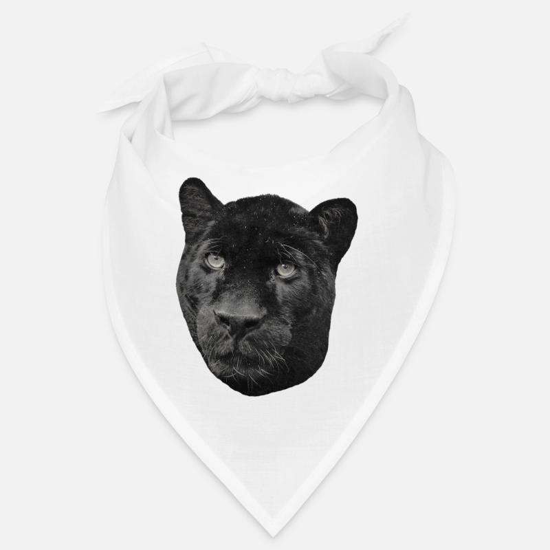 Schwarzer Panther - Bandana - Weiß