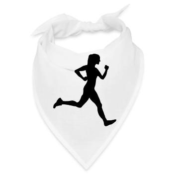 Läuferin, laufen - Bandana - Weiß - Vorne