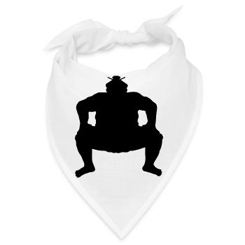 sumoringer sumo ringer asiatisch japanisch sport r - Bandana - Weiß - Vorne