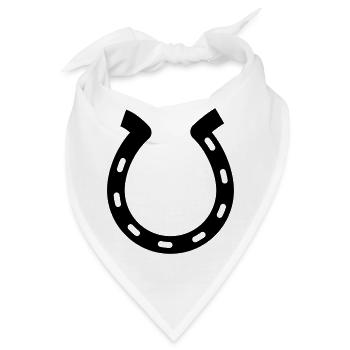Hufeisen - Bandana - Weiß - Vorne