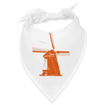 Windmühle Niederlande - Bandana - Weiß - Vorne