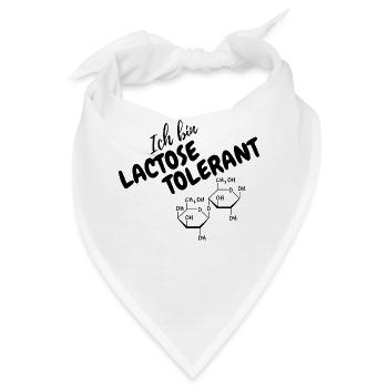 Ich bin Lactose-Tolerant Lustiger Spruch - Bandana - Weiß - Vorne