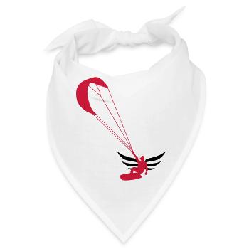 Kitesurfen / Kitesurfer / Kiteboarden / Kitesurf - Bandana - Weiß - Vorne