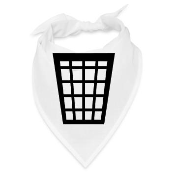 Müll, Müllkübel - Bandana - Weiß - Vorne