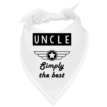 Onkel / Tante / Vetter / Cousin / Kusine - Bandana - Weiß - Vorne