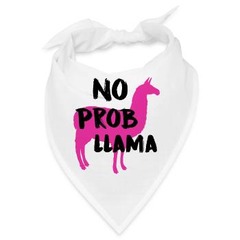 No prob llama - Bandana - Weiß - Vorne