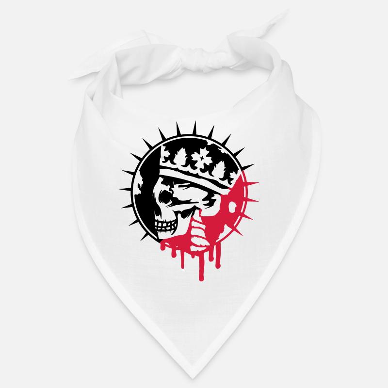 Totenschädel mit Krone Graffiti Patch Bandana