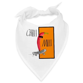 Chilli Milli 3D - Bandana - Weiß - Vorne