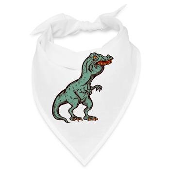 Tyrannosaurus Rex Überbiss Hasenzähne Witzig - Bandana - Weiß - Vorne