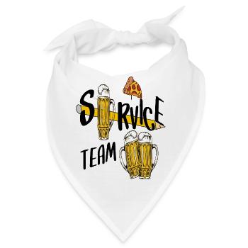 Service Team Bier - Bandana - Weiß - Vorne