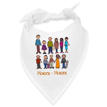 Mensch = Mensch - Bandana - Weiß - Vorne