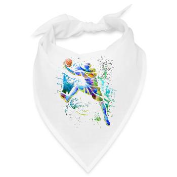 Basketballer - Basketball - BBall - Basket Ball - Bandana - Weiß - Vorne