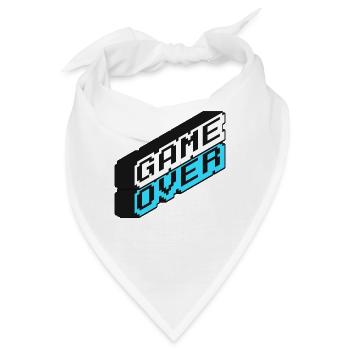 Game Over Gaming Zocken Arcade - Bandana - Weiß - Vorne