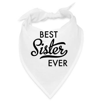 Beste Schwester - Bandana - Weiß - Vorne