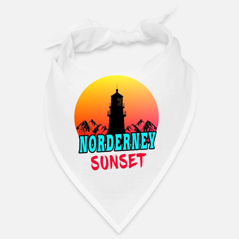 Idée de conception / cadeau pour le phare de Norderney Sunset Bandana