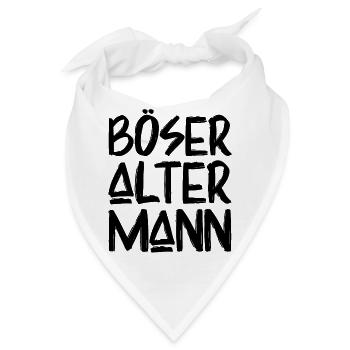 Böser alter Mann - Bandana - Weiß - Vorne