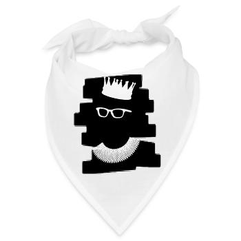 Ruth Bader Ginsburg / Notorious RBG (schwarz) - Bandana - Weiß - Vorne