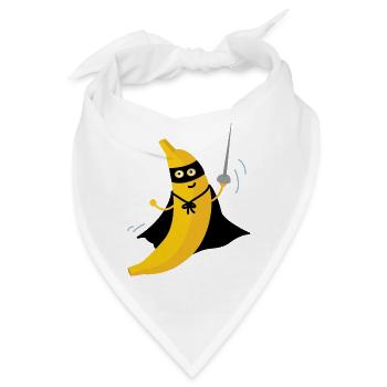 Banana Superheld - Bandana - Weiß - Vorne
