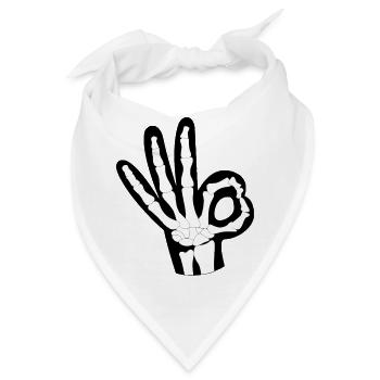 OK Knochen - Bandana - Weiß - Vorne