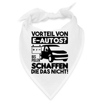 Elektroauto Fan - Bandana - Weiß - Vorne