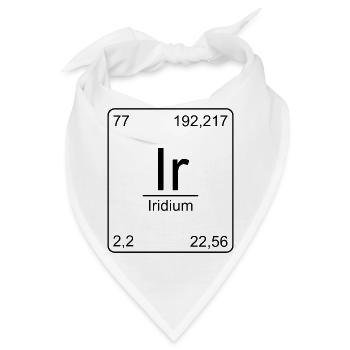 Iridium, Periodensystem, Chemie, Physik, Element - Bandana - Weiß - Vorne
