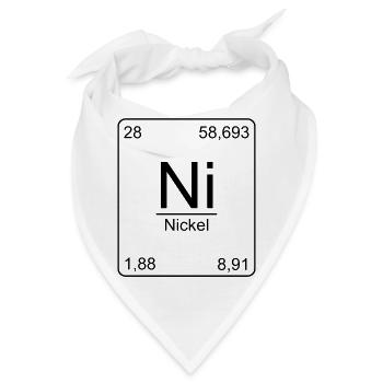 Nickel, Periodensystem, Chemie, Physik - Bandana - Weiß - Vorne