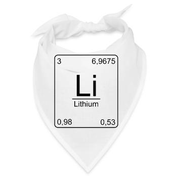 Lithium, Periodensystem, Chemie, Physik, Element - Bandana - Weiß - Vorne