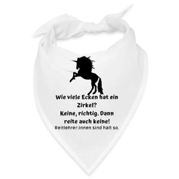 Wie viele Ecken hat ein Zirkel? - Bandana - Weiß - Vorne