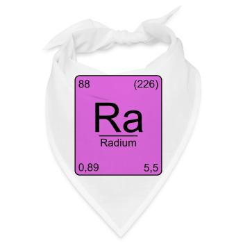 Radium, Periodensystem, Chemie, Physik, Element, - Bandana - Weiß - Vorne