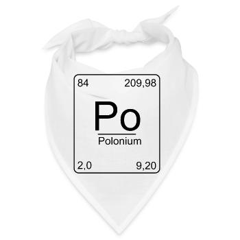 Polonium, Periodensystem, Chemie, Physik, Element, - Bandana - Weiß - Vorne