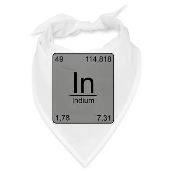 Indium, Periodensystem, Chemie, Physik, Element, P - Bandana - Weiß - Vorne