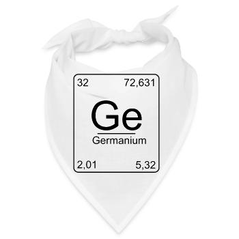Germanium, Periodensystem, Chemie, Physik, Element - Bandana - Weiß - Vorne