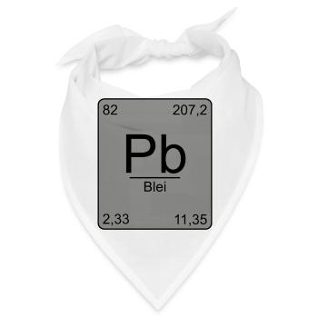 Blei, Periodensystem, Chemie, Physik, Element - Bandana - Weiß - Vorne