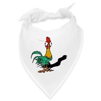 Hahn Karikatur Frankreich - Bandana - Weiß - Vorne