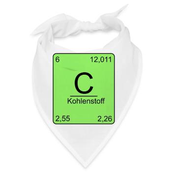 Kohlenstoff, Periodensystem, Chemie, Physik, Eleme - Bandana - Weiß - Vorne