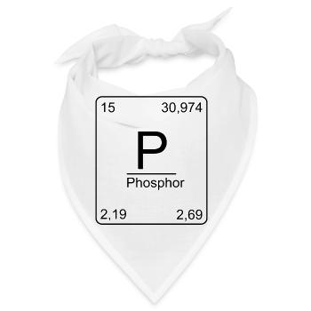 Phosphor, Periodensystem, Chemie, Physik, Element, - Bandana - Weiß - Vorne
