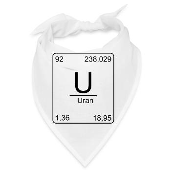 Uran, Periodensystem, Chemie, Physik, Element, Per - Bandana - Weiß - Vorne