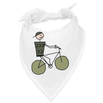 Schobbtimist Fahrrad - Bandana - Weiß - Vorne