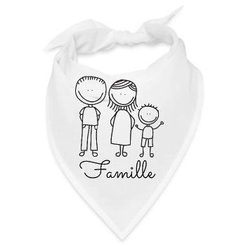 Familie (zu personalisieren: familie xxx) - Bandana - Weiß - Vorne