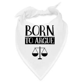Geboren Zum Argumentieren Jurist Anwalt Jura - Bandana - Weiß - Vorne
