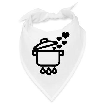 Kochen backen Food Kitchen - Bandana - Weiß - Vorne