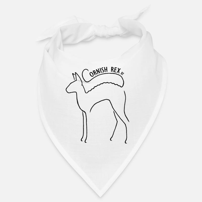 Cornish rex ry Logo schwarz - Bandana - Weiß